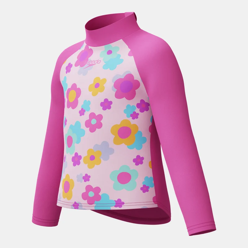 speedo Pink Kids' Print Swimming Rashguard  | Best Price UAE